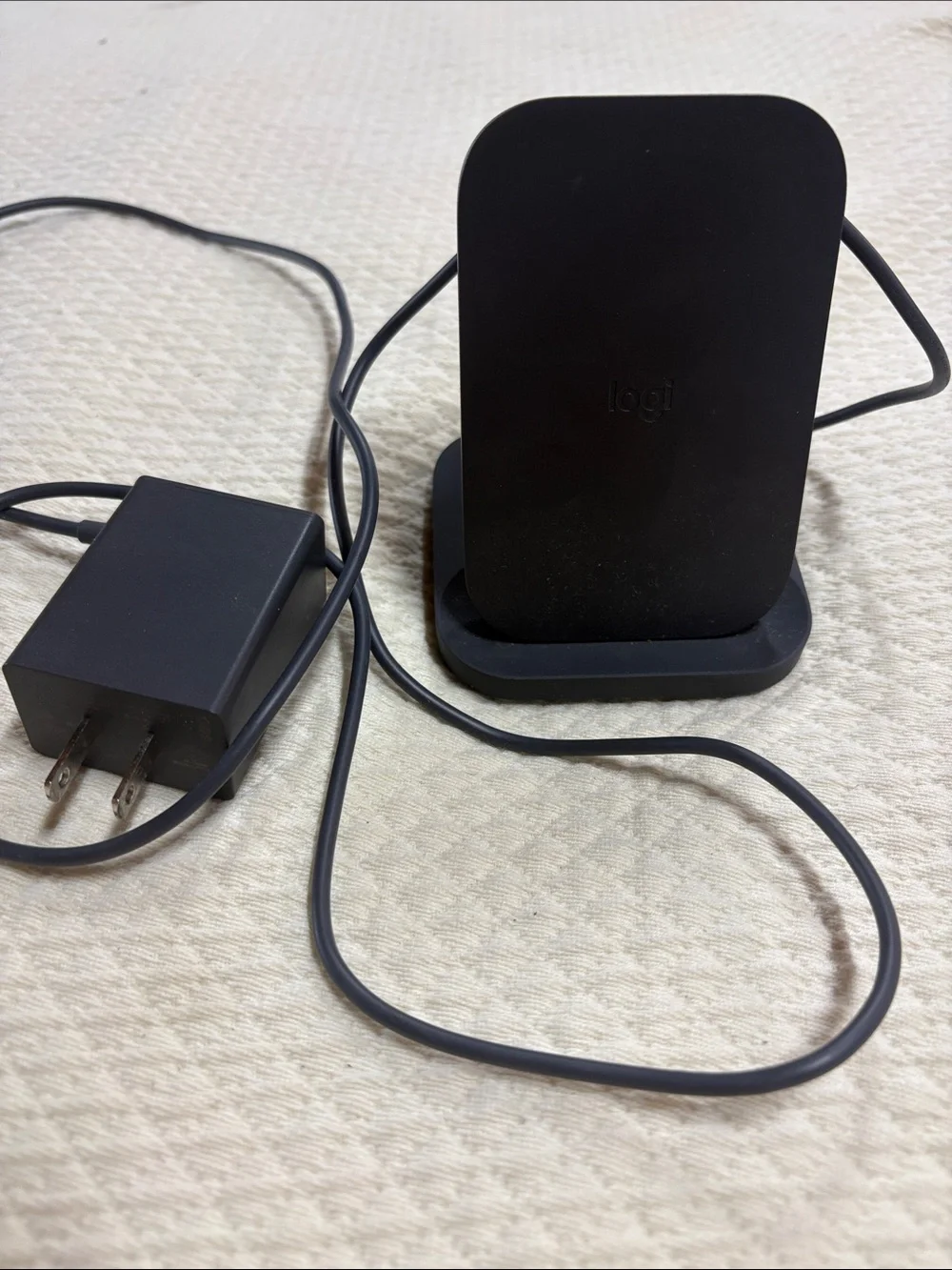 Logitech Black Wireless Charging Stand with Power Adapter
